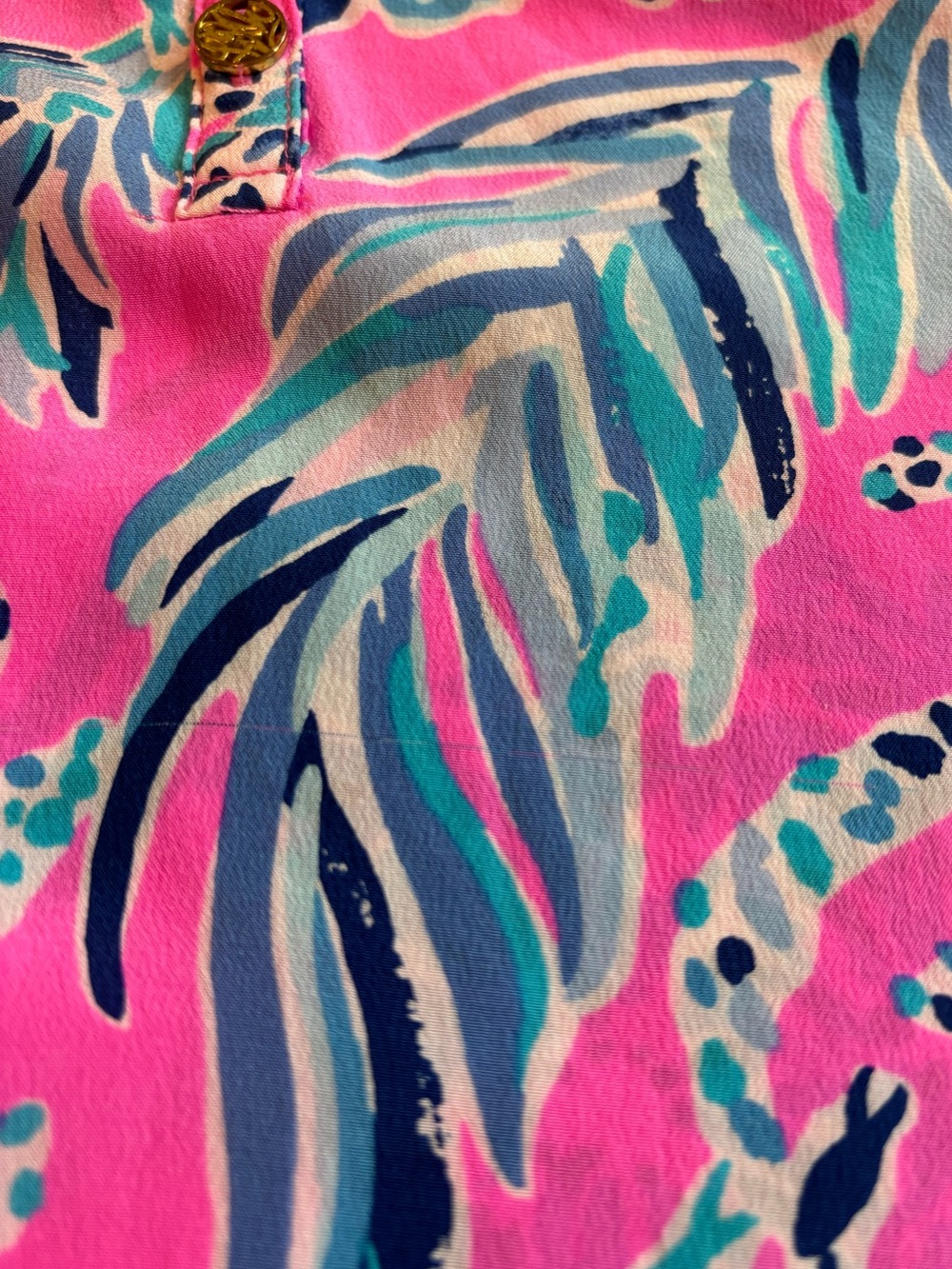 Lilly Pulitzer Elsa Silk Top Mandevilla Pink New Kids On The Dock Pink Blue S - Picture 12 of 13